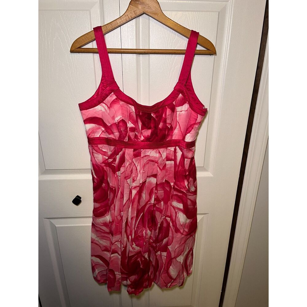 Calvin Klein Pink Floral Print Sleeveless Dress Women’s Size 14